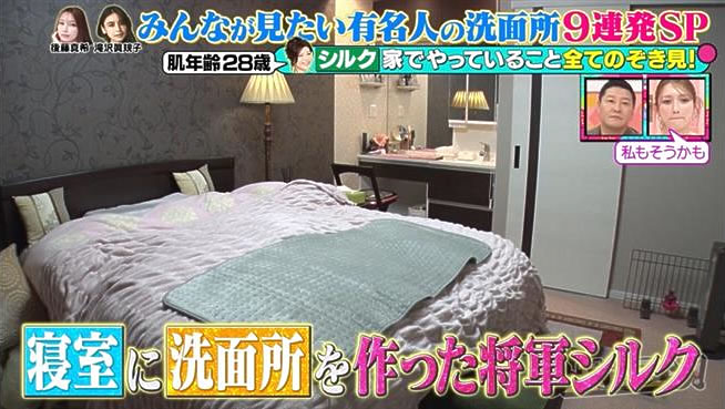 寝室に洗面所を作った将軍シルク