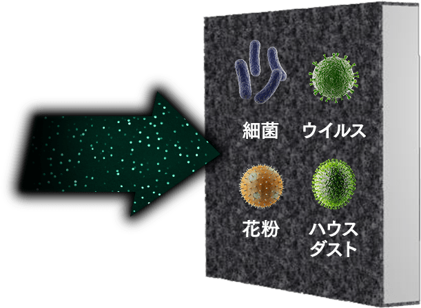 細菌/ウイルス/花粉/ハウスダスト