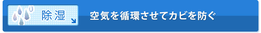 除湿　空気を循環させてカビを防ぐ