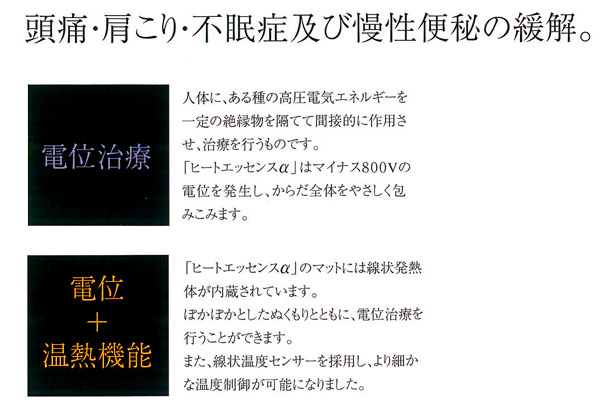 頭痛・肩こり・不眠症及び 慢性便秘の緩解。