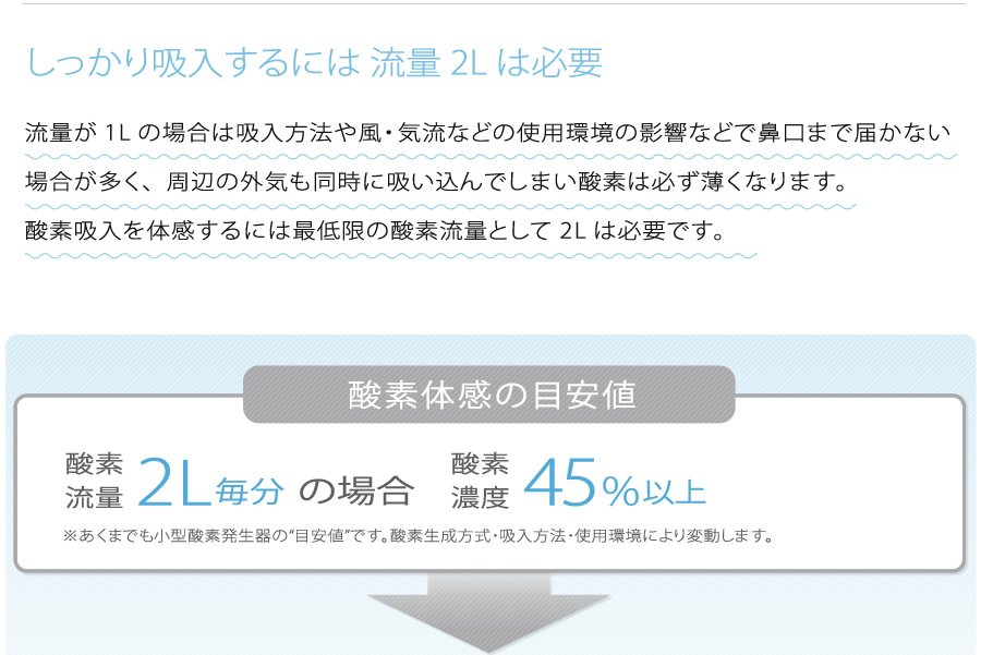 しっかり吸入するには 流量 2L は必要