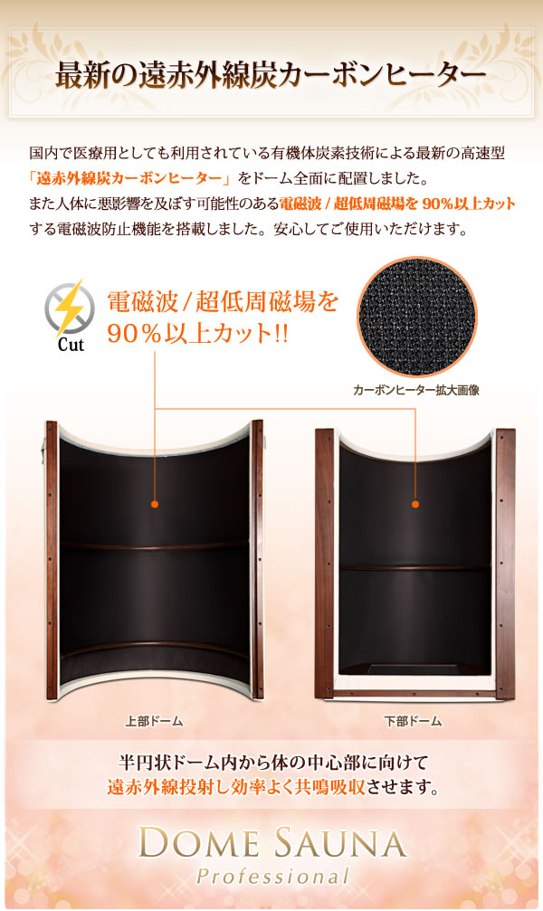 最新の遠赤外線炭カーボンヒーター採用