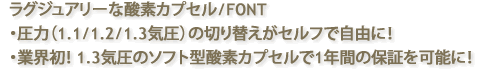 ラグジュアリーな酸素カプセル/FONT