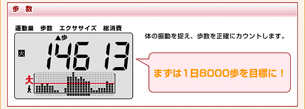 歩数を正確にカウントします